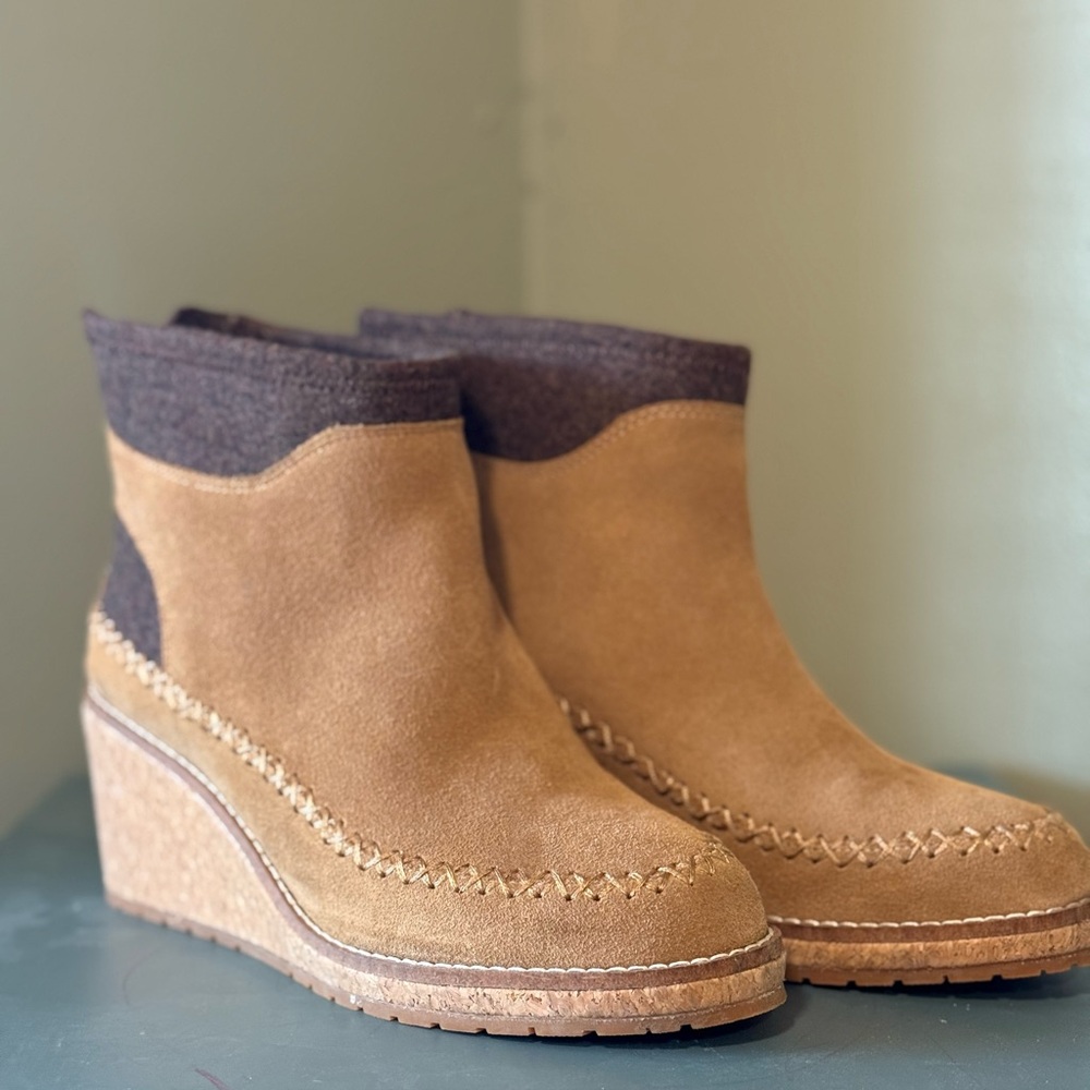 Pendleton Suede Wool Wedges